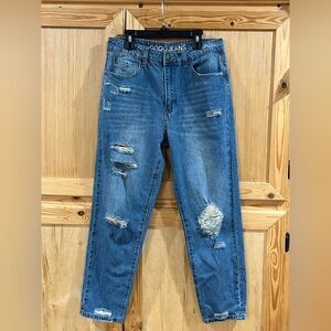 GOGO Jeans blue denim distressed mom Jeans size 9